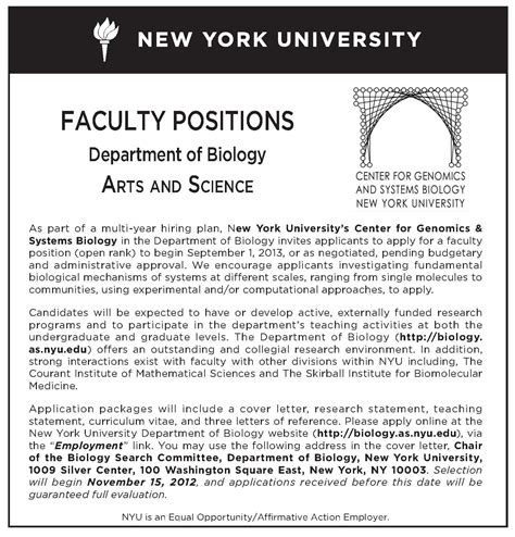 Nyu Research Positions