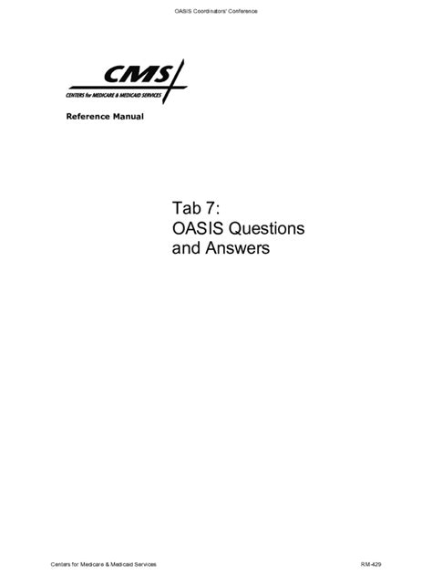 Oasis Assessment Pdf