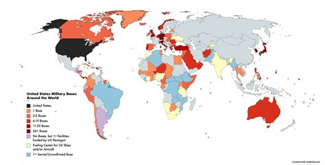 Oc A Map Of Every United States Military Base In The World In 2020 R Dataisbeautiful