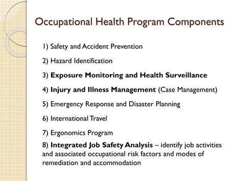 Occupational Health Program Ppt