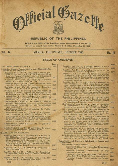 Official Gazette Of The Philippines