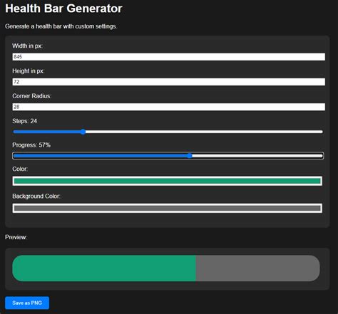 Online Health Bar Generator