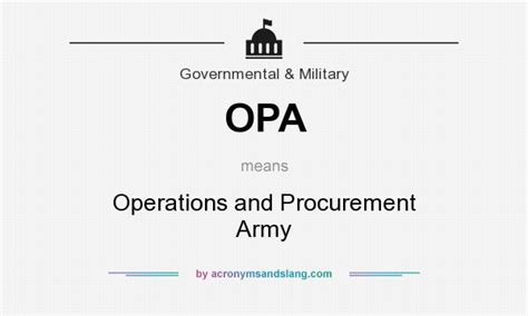 Opa Army Acronym