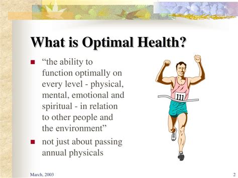 Optimal Health Defined