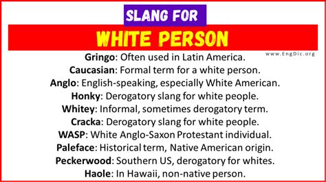 Other Word For White Person