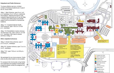 Outpatient Entrances Map For St Cloud Vamc Va St Cloud Health Care Veterans Affairs