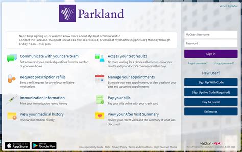 Parkland Mychart