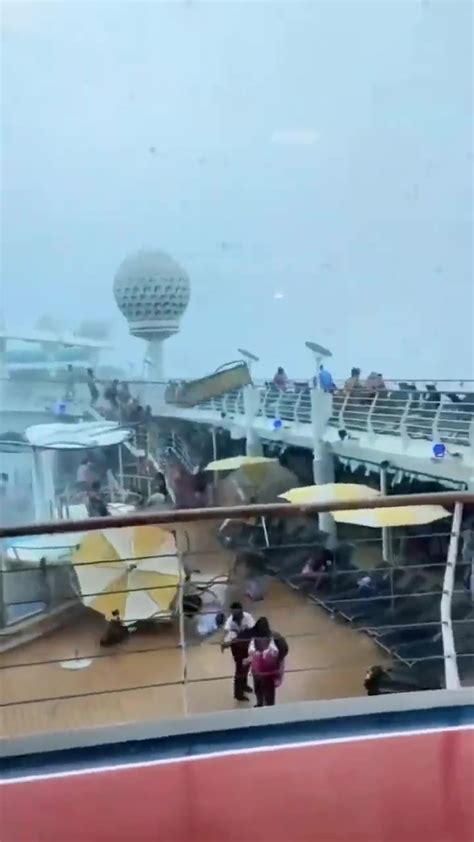 Passengers Flee As Royal Caribbean Cruise Ship Lashed By Storm