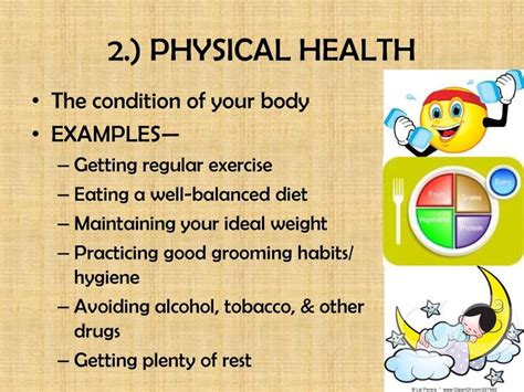 Physical Health Examples List