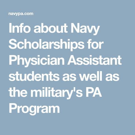 Physician Assistant Military Scholarship