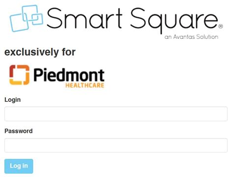 Piedmont Smart Square Login