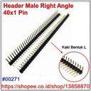 Pin Header Male Jantan Siku L Bengkok 1X40 Pcb 2 54Mm Row Tulang Ikan Efgad774 Berkualitas