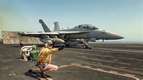 Planes Taking Off Aircraft Carrier