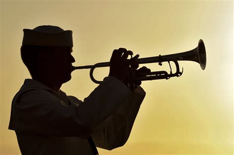 Playing Taps On Bugle