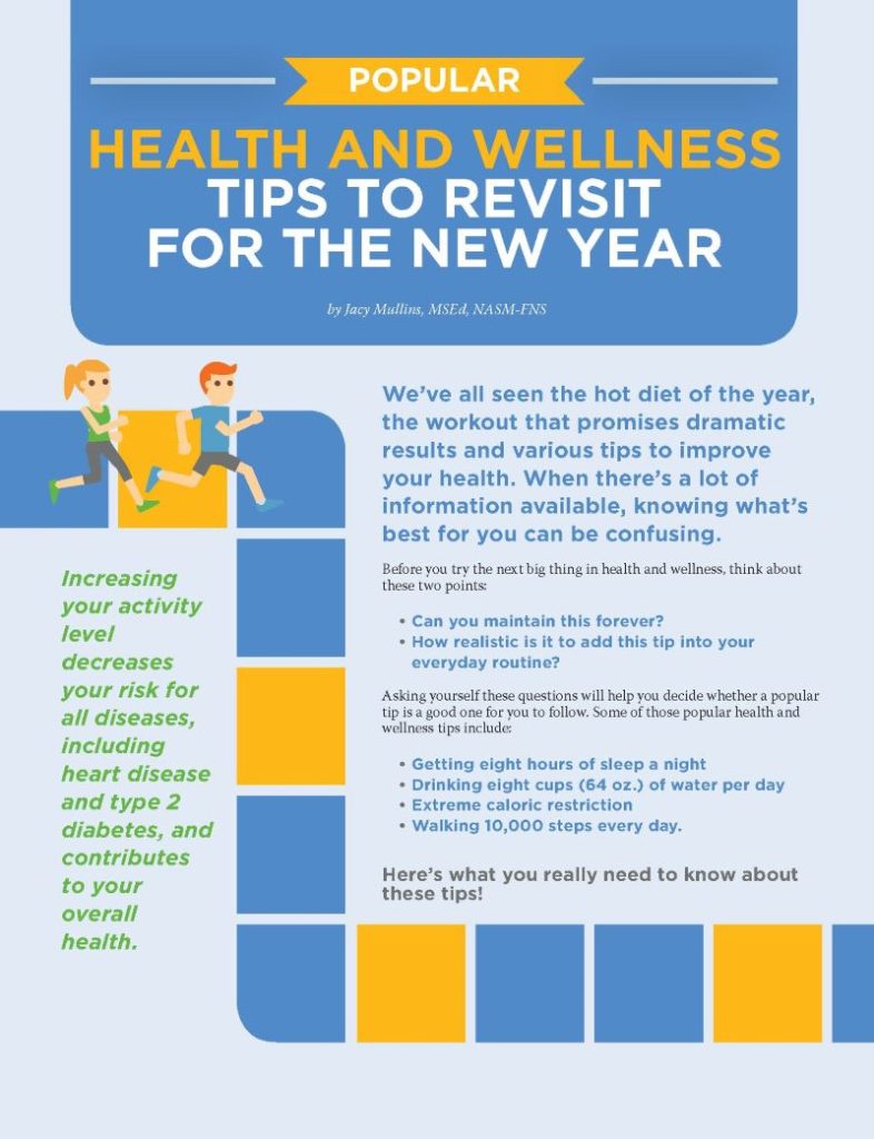 Popular Health And Wellness Tips To Revisit For The New Year Obesity Action Coalition