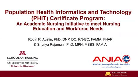 Population Health Informatics Certificate