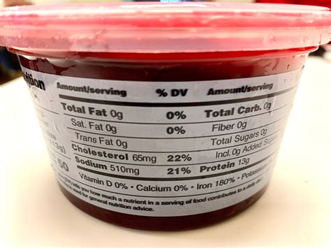 Pork Blood Nutrition Facts 100G