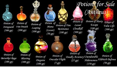 Potion Dnd 5E List