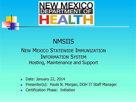 Ppt New Mexico Statewide Immunization Information System Hosting Maintenance And Support