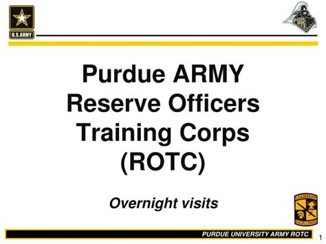 Ppt Purdue Army Reserve Officers Training Corps Rotc Powerpoint