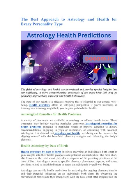 Ppt The Best Approach To Astrology And Health For Every Personality