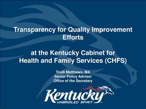 Ppt Transparency For Quality Improvement Efforts At The Kentucky