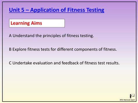 Ppt Unit 5 Application Of Fitness Testing Powerpoint Presentation Id 9154685