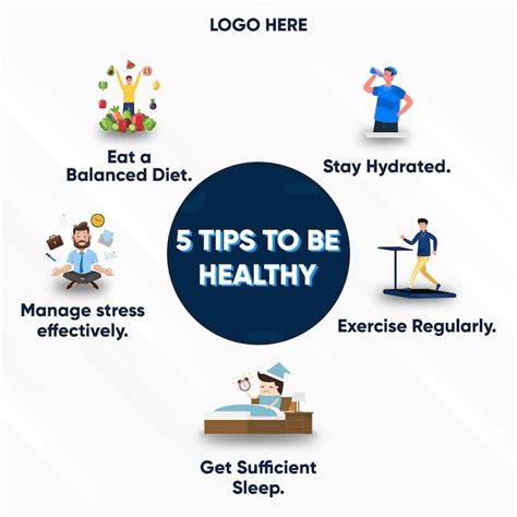 Premium Vector 5 Tips To Be Healthy Post