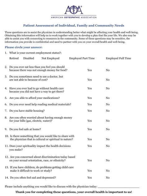 Prepare Sdoh Screening Tool