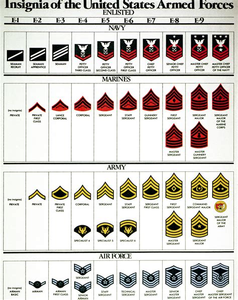 Printable Army Rank Chart