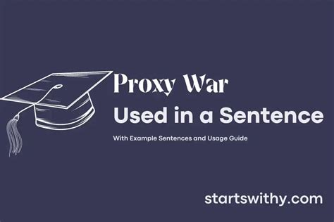 Proxy War In A Sentence Examples 21 Ways To Use Proxy War