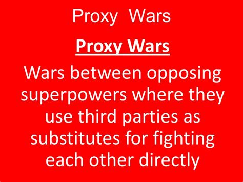 Proxy War Meaning Simple