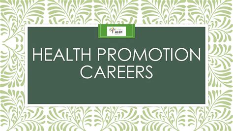 Public Health And Promotion Careers