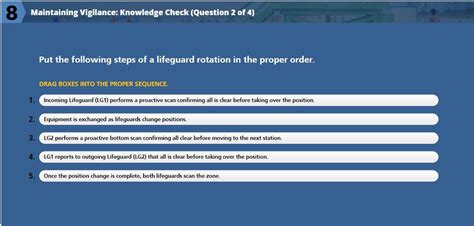 Put The Following Steps Of A Lifeguard Rotation In The Proper Order Brainly Com