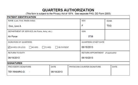 Quarters Army Regulation