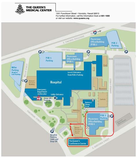 Queen S Medical Center Map