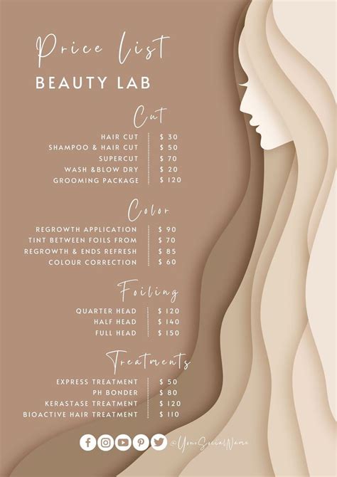 Radiant Beauty Price List