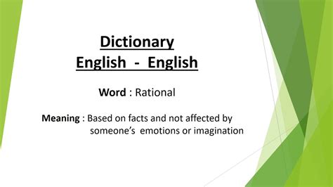 Rationally Meaning In English