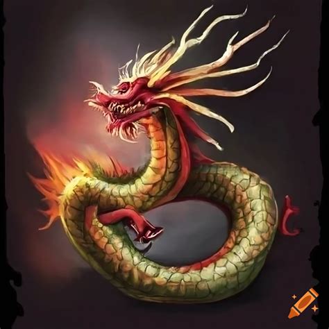 Realistic Chinese Dragon Drawing