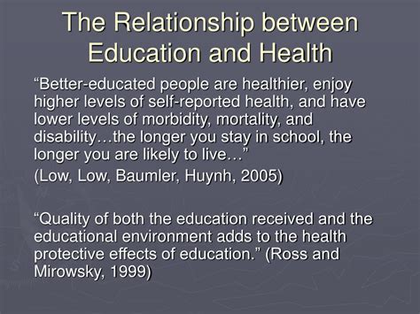 Relationship Between Education And Health