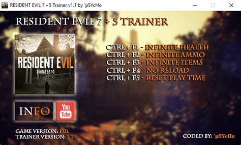 Release Resident Evil 7 5 Trainer V1 0