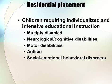 Residential Placement For Behavioral Problems