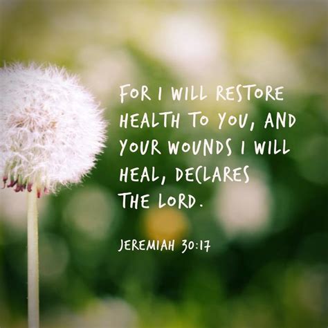 Restore Your Health Bible Verse