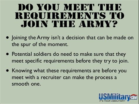 Restrictions For Joining The Military