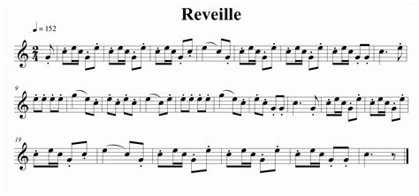 Reveille Bugle Call Sheet Music