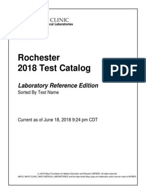 Rochester Regional Test Catalog