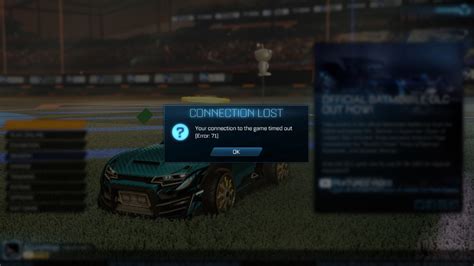 Rocket League Connection Error 71