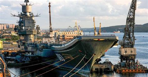 Russia S Only Aircraft Carrier In Port For Upgrades Is Damaged In Dock Accident Los Angeles Times