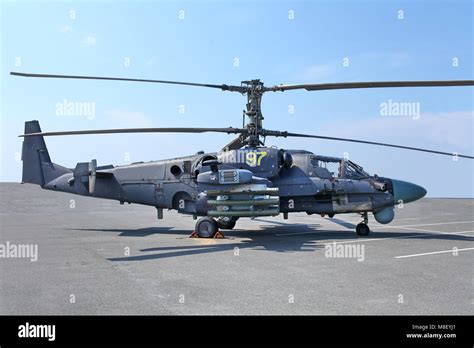 Russian Attack Helicopter Ka 52 Alligator Stock Photo Alamy