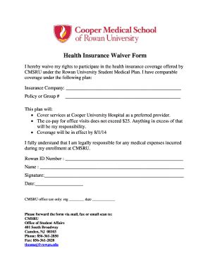 Rutgers Newark Health Insurance Waiver